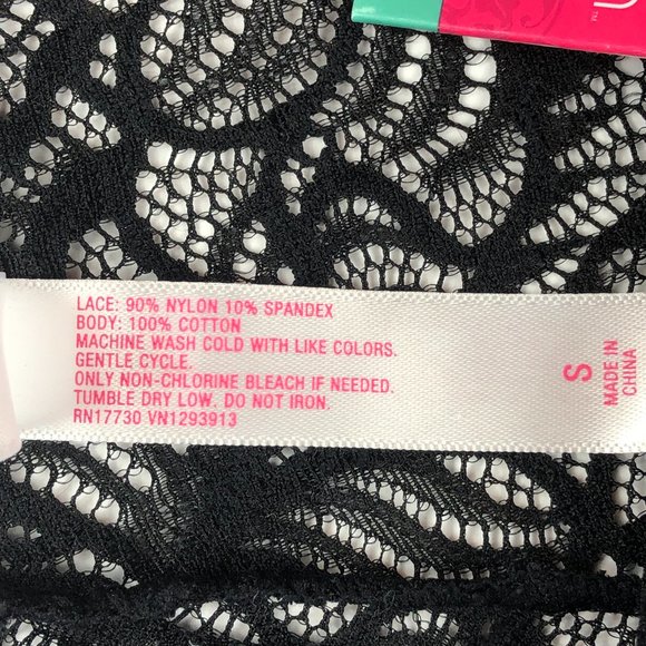 NEW - Xhilaration Black Lace Cheeky Panty Whimsygoth Fairy Grunge Ethereal - Picture 4 of 11